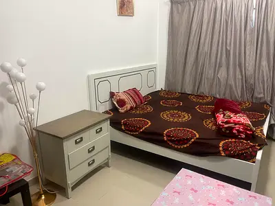 Couple or 2/3 ladies Room with attached bathroom near satwa bus station