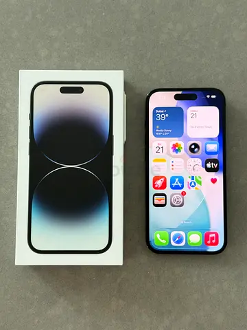 iPhone 14 Pro, Space Black, 128GB in original box + cable, very good condition