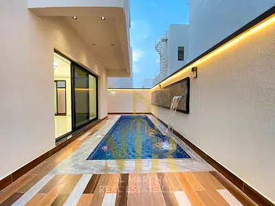 Villa in Al-Haliyo 2 with a swimming pool, two floors and a roof, all-inclusive price including electricity, water and air conditioning, European fini