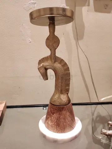 Brass Animal and Decorative Candle Holders - Set of 4