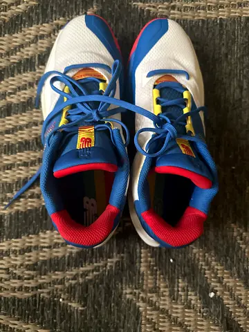 New Balance men's sneakers - white/blue/red, size 43