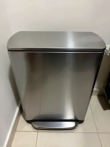Simplehuman Stainless Steel Dual-Compartment Kitchen Bin with Removable Inner Buckets
