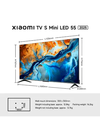 Xiaomi TV S Mini LED 55” 2025 – 4K QD-Mini LED | 144Hz