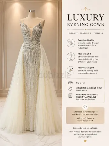 Elegant Sleeveless Embellished Evening Gown