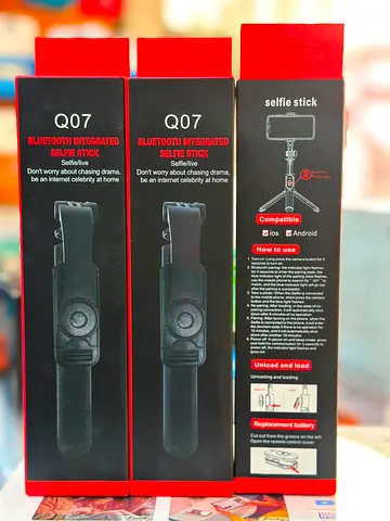 Q07 Bluetooth Integrated Selfie Stick – iOS & Android Compatible