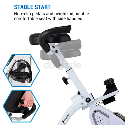 Cardio Indoor Exercise Bicycle Sports Desk Bike Fitness Office Trainer White
