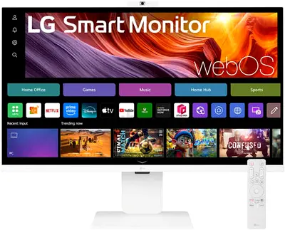 LG My View 32 Inch 3XUSB-C (90W) 4K UHD Web OS Smart Wifi Apps Remote Camera