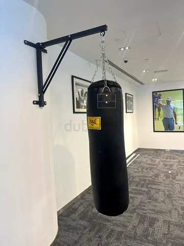 Heavy-Duty Everlast Hanging Punch Bag with Wall Mount Stand