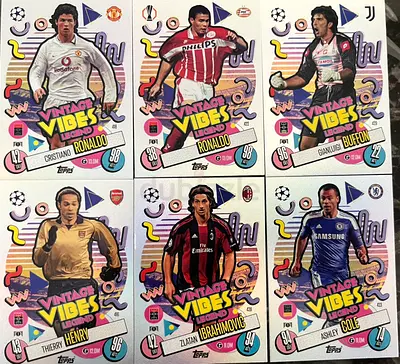 Topps Match Attax 24/25 - Vintage Vibes Legend 6-Card Bundle