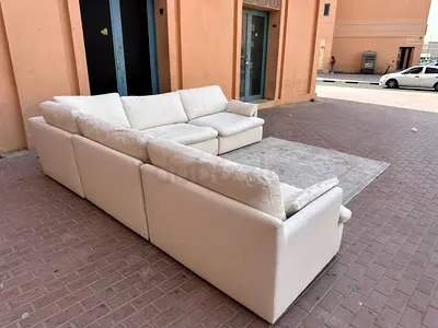 Feather 🪶 filled Modular Home Center Swin Sofa Beige