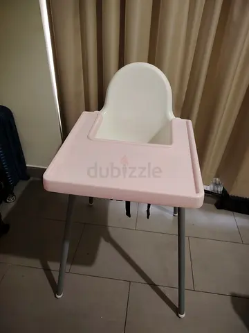 Baby High Chair (Simple pink and white)