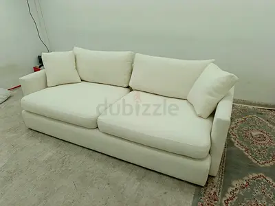 Crate and Barrel off white color 3 seater sofa