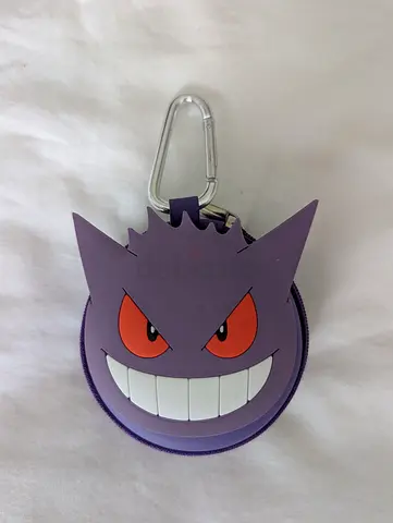 Pokemon Gengar Round Coin Pouch with Carabiner Clip