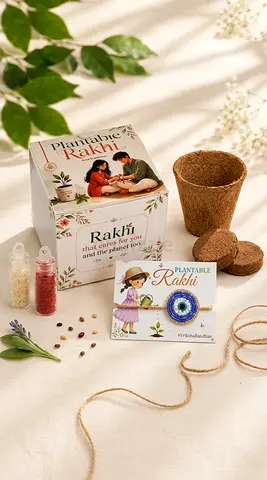 Plantable Eco-Friendly Rakhi Gift Set - Brand New