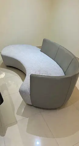 ROCHE BOBOIS Reportage four seater sofa designer luxury Italian leather and fabric L262 H68 W132 cm