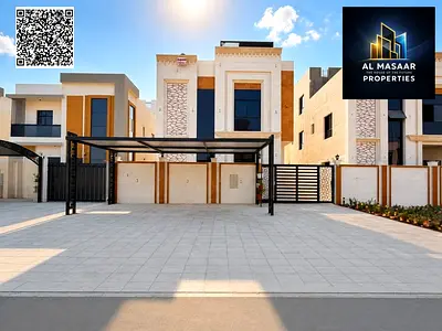 In Al Helio 2 – Ajman | 6 Master Bedrooms | Roof | Includes registration, ownership, electricity, water, and air conditioning fees. Freehold ownership