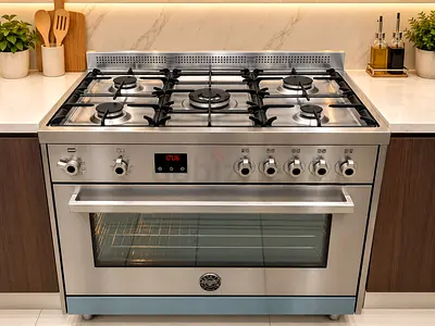 Bartzoni 5-Burner Top Gas Oven Electric Digital Cooking Range Sam Like New Condition 90cm