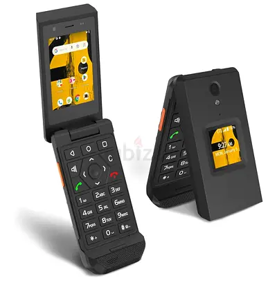 Cat s22 flip rugged smartphone feature phone with small touchscreen and keypad - dual display