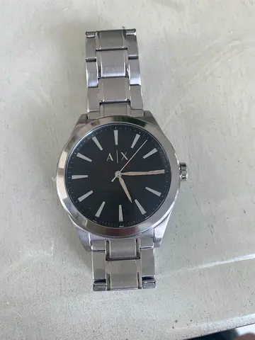 Armani Exchange men's stainless steel wristwatch - black dial
