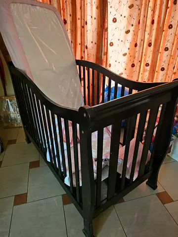 Unused Juniors Baby Crib+Mattress+Pink Bedding- for sale