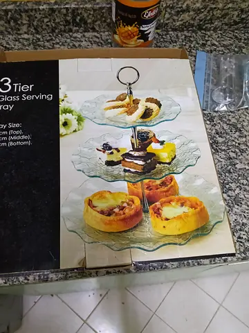 3-Tier Glass Serving Tray - New in Box