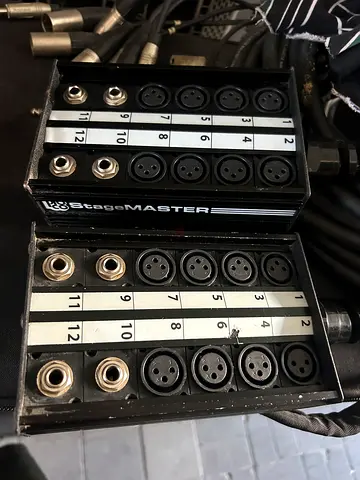 Pair of StageMaster 12-channel XLR Audio Snake Boxes (Used)