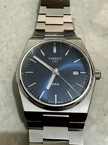 Tissot PRX Stainless Steel Men's Watch - Blue Dial, Date Window