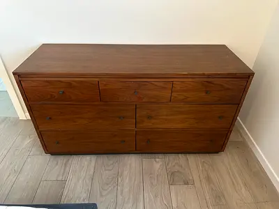 Crate & Barrel Walnut Chest of Drawers