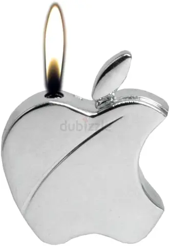 Apple-shaped pocket lighter — metal collectible, New