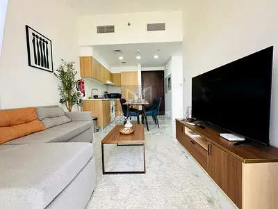 Unit Tawtheeq !! Fully Furnished | 1-Bedroom | Private Balcony | Big Room | Pool | Basement Parking