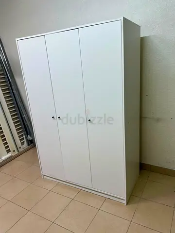 White 3-Door Wardrobe / Armoire - Good Condition