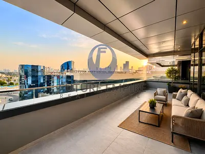 Luxury|3BR + Maid | Burj Khalifa & City View | Big Terrace | Near Metro
