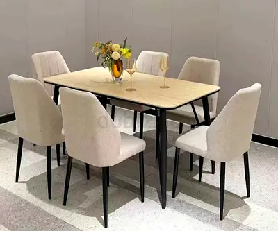 Brand new Top Marble Dinning Table with 6 Chairs Available