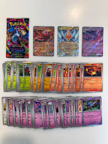 Pokemon cards PHANTASMAL FLAMES original holographic EX shiny cards charmander