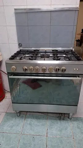 6-Burner Stainless Steel Gas Range with Oven - Used