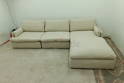Home center feather 🪶 filled modular sofa beige color