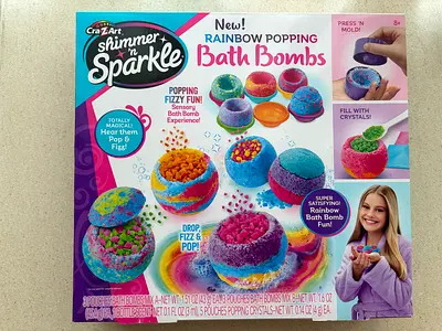 Shimmer n Sparkle Rainbow Popping Bath Bomb Kit BRAND NEW