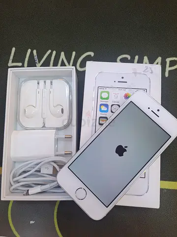 iPhone 5s with charger, earphones and box - good working condition.