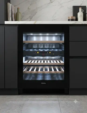 Miele KWT 6321 UG ArtLine Built-under Wine Cooler – 34 Bottles | Dual-Zone Temperature