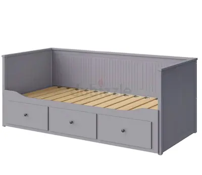 Grey Daybed with 3 Underbed Drawers — Good Condition
