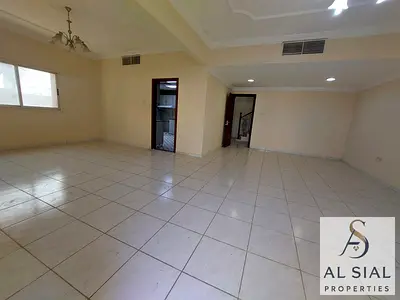 Spacious 3 bedroom hall double story villa with central AC covered parking/Al Jazzat area