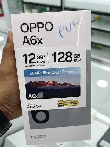 OPPO A6x 12GB RAM | 128GB ROM - Sealed Box TDRA (price fixed)