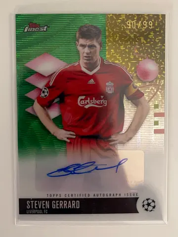 Steven Gerrard Green Refractor Auto /99 (2025-26 Topps Finest UCC)