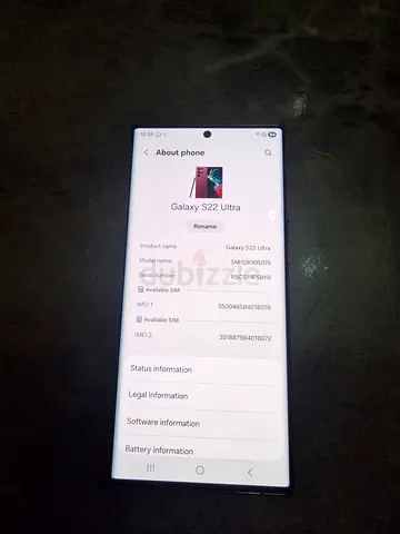 Samsung Galaxy S22 Ultra - Good Condition, Dual SIM