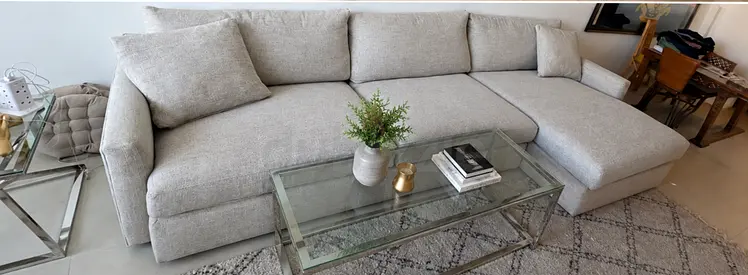 Looks great condition Crate&Barrel Lounge Deep feather filled L Shape Sofa