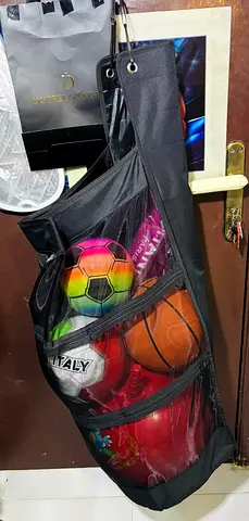 90 AED - Hanging Toys/Ball Storage with FREE balls. (Like New)