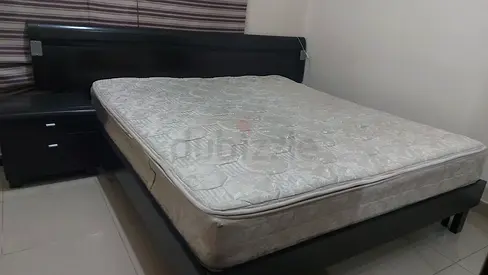 Bed and Mattress King size with 2 side table