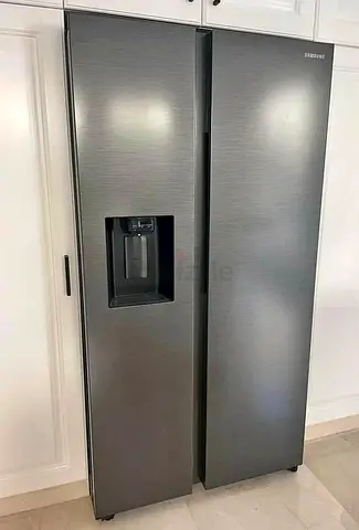 Samsung Side-by-Side Refrigerator with Water Dispenser - Grey