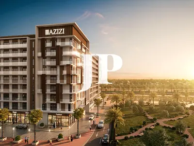AZIZI BEACH OASIS 2 TOWER B | غرفة وصالة | إطلالة على المسبح | دبي ستوديو سيتي