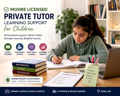 MOHRE Licensed Private Tutor Learning Support